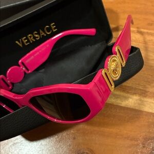 Versace Pink Sunglasses with case and box